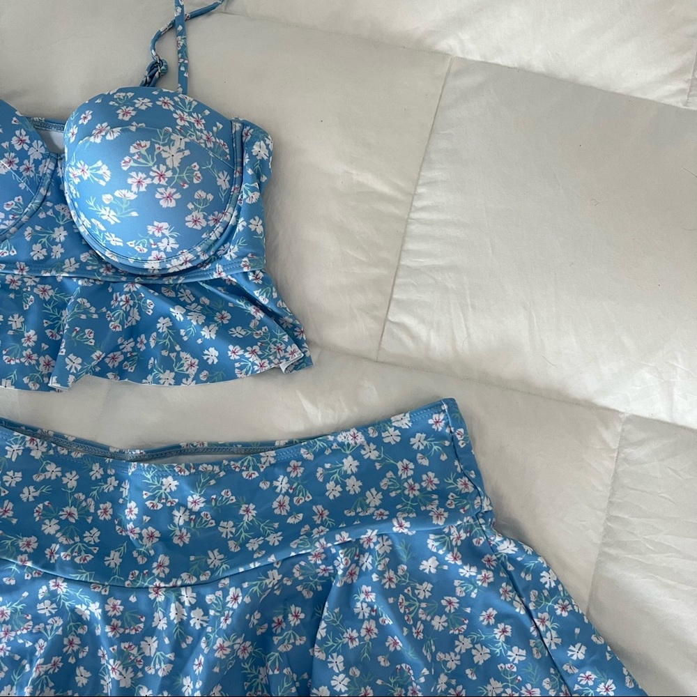 Floral Bikini Top & Skirt